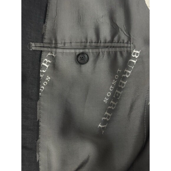 Burberry London Men’s Gray Wool Blazer 2-Button Size 42 US / 52 EU Classic Fit - Picture 13 of 13